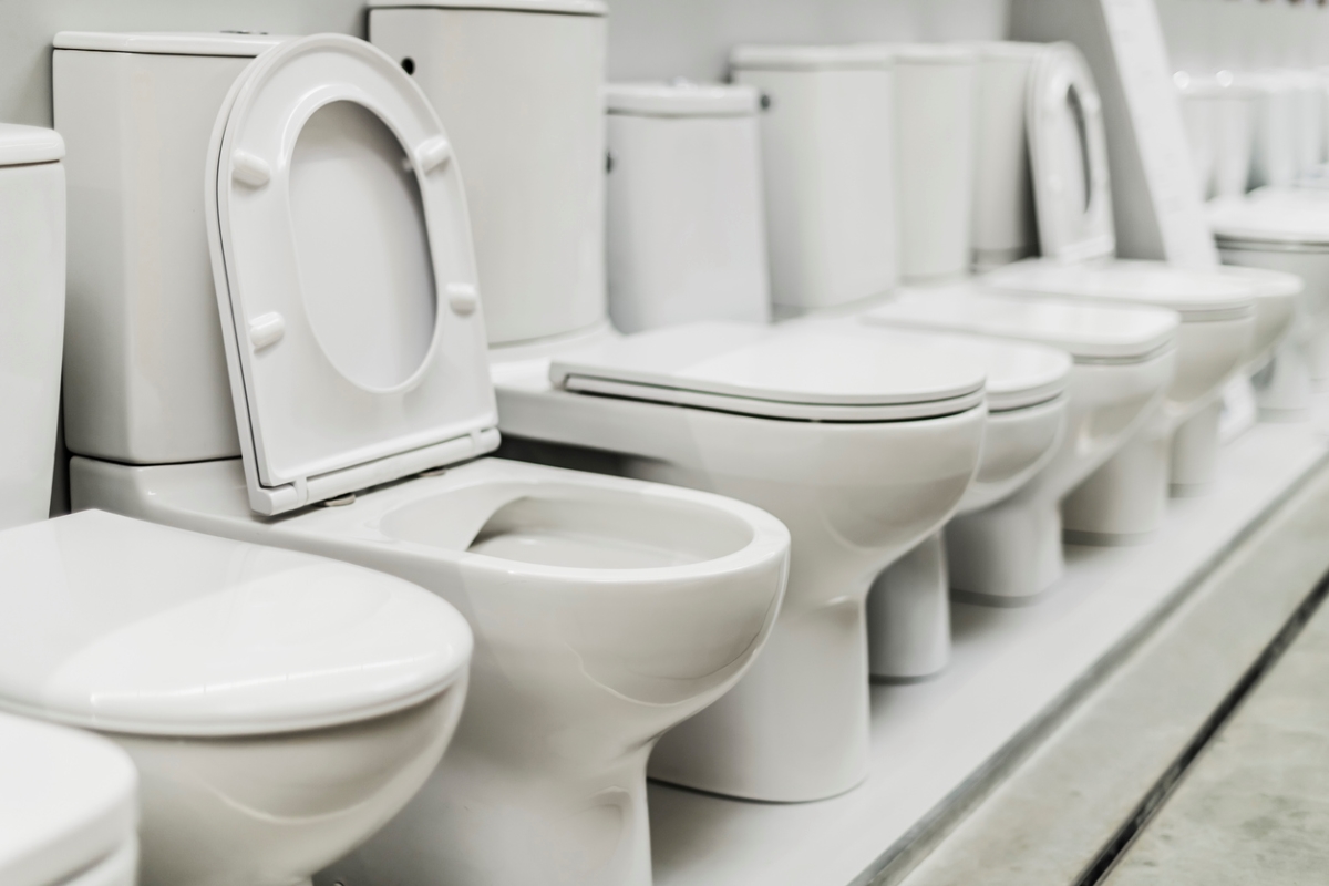 types of toilets - multiple white toilets