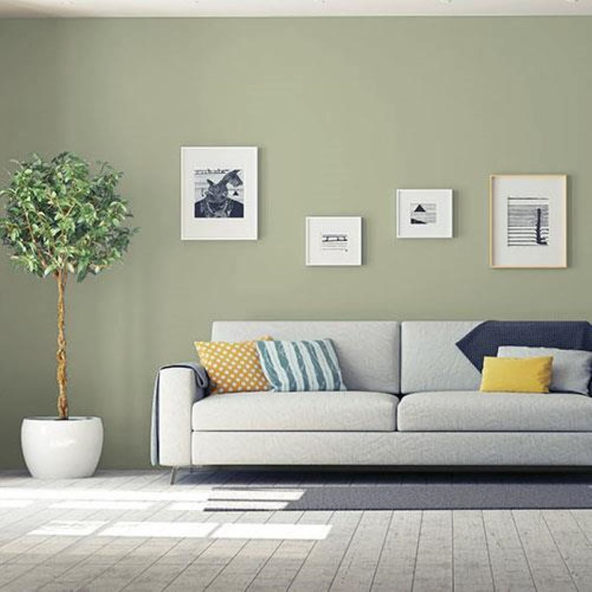 wall-and-trim-color-combinations - olive wall color