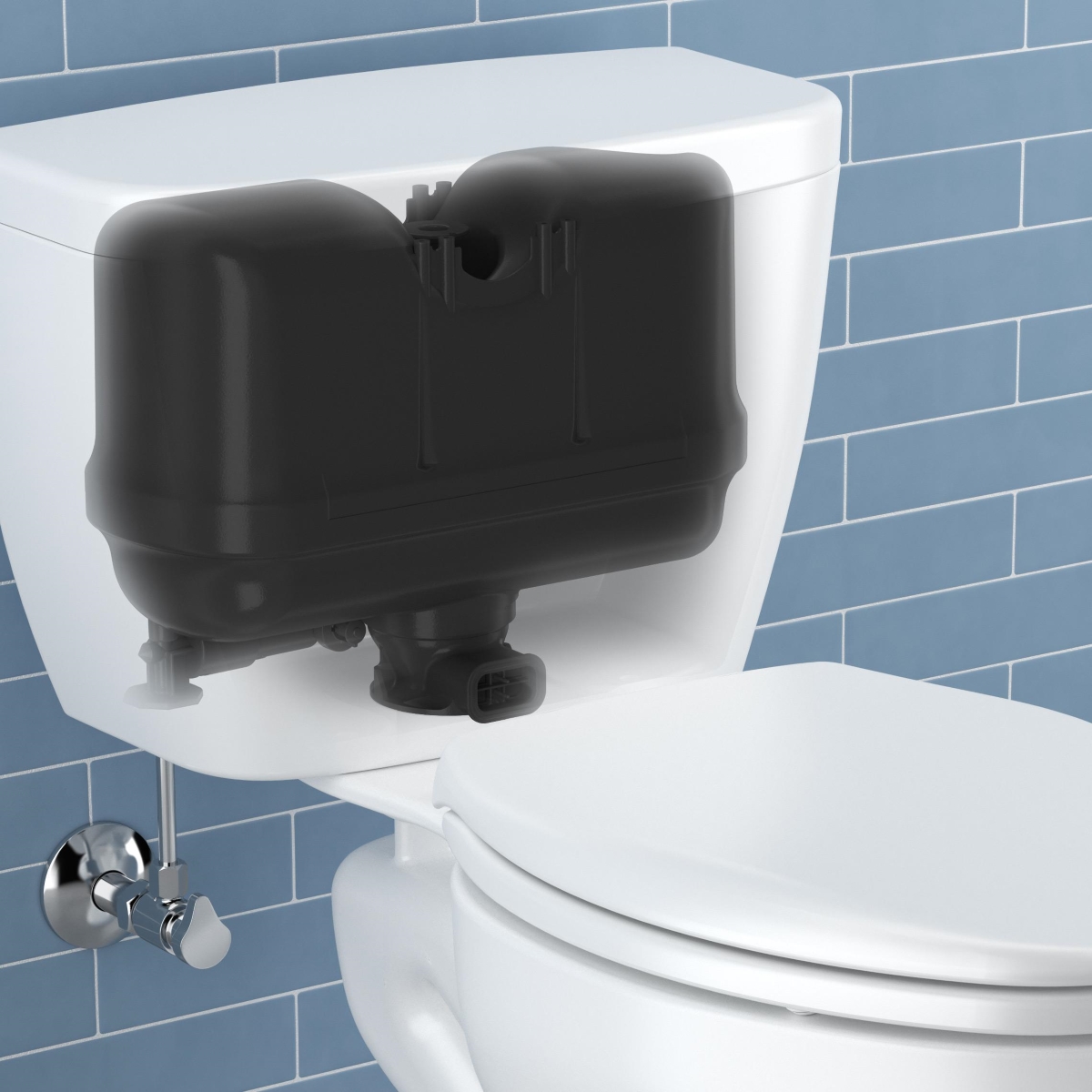 types of toilets - pressure assisted toilet