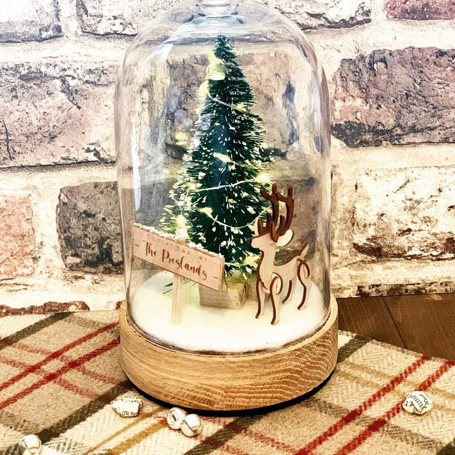 Etsy used christmas decorations cloche display