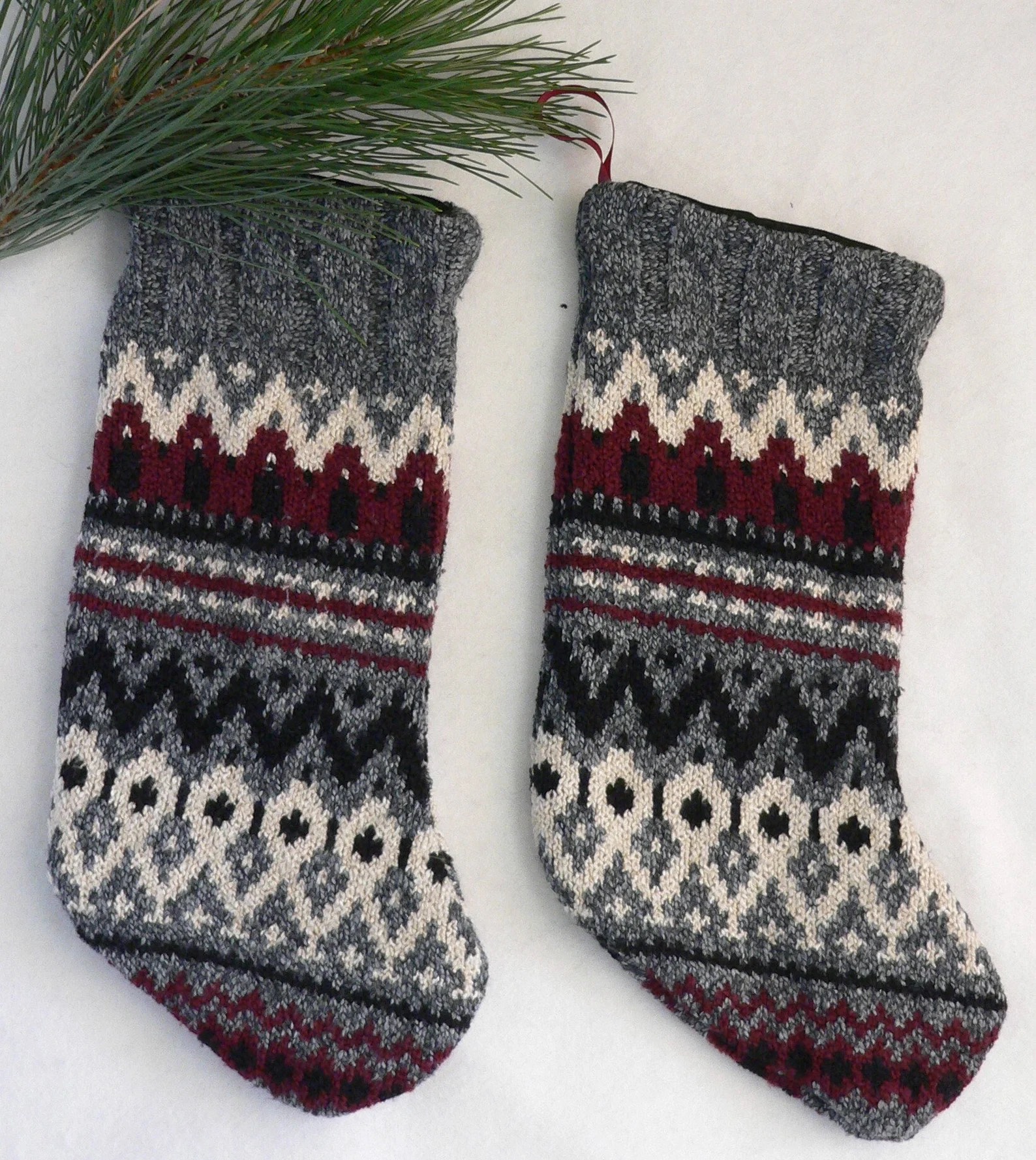 Etsy used christmas decorations stockings made of sweaters