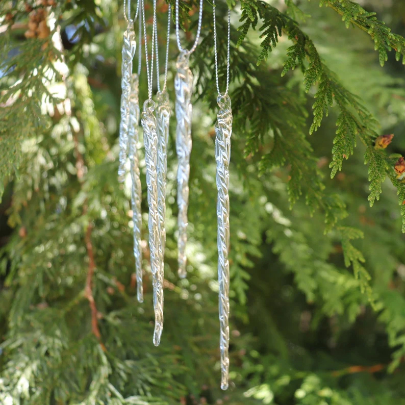Etsy winter decor ideas icicle ornaments