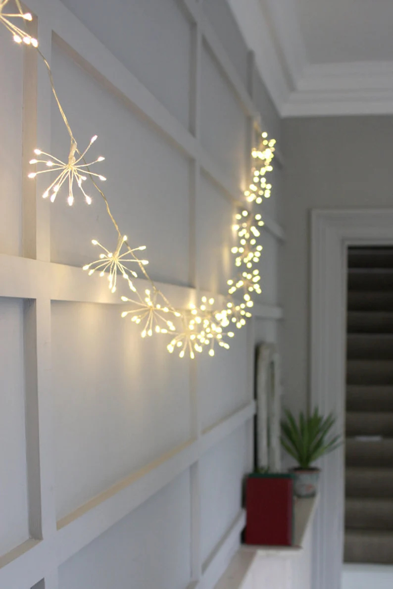 Etsy winter decor ideas starburst lights
