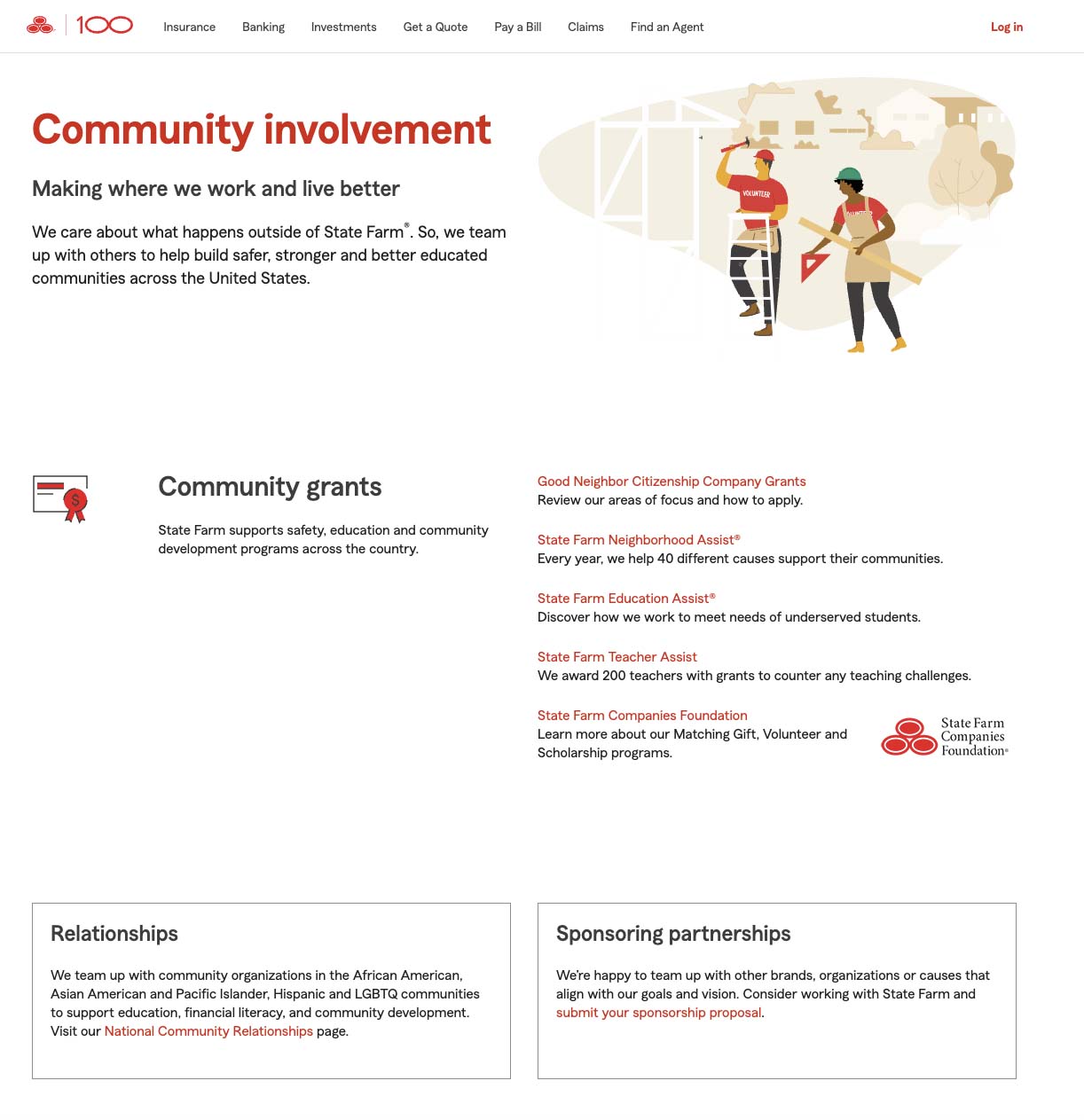 State Farm Renters - Community Inolvement