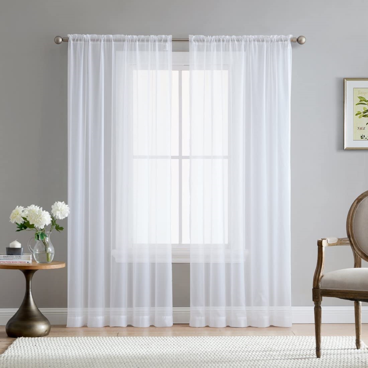apartment decor ideas - sheer curtains