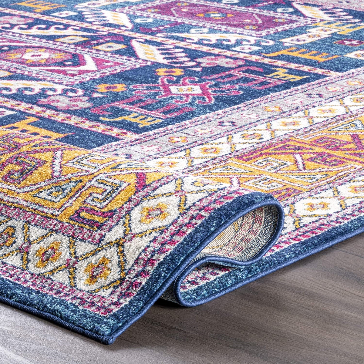 types of rugs - colorful print rug