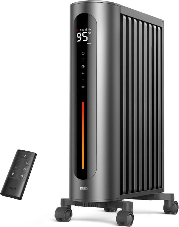 Dreo oil-filled heater on a white background