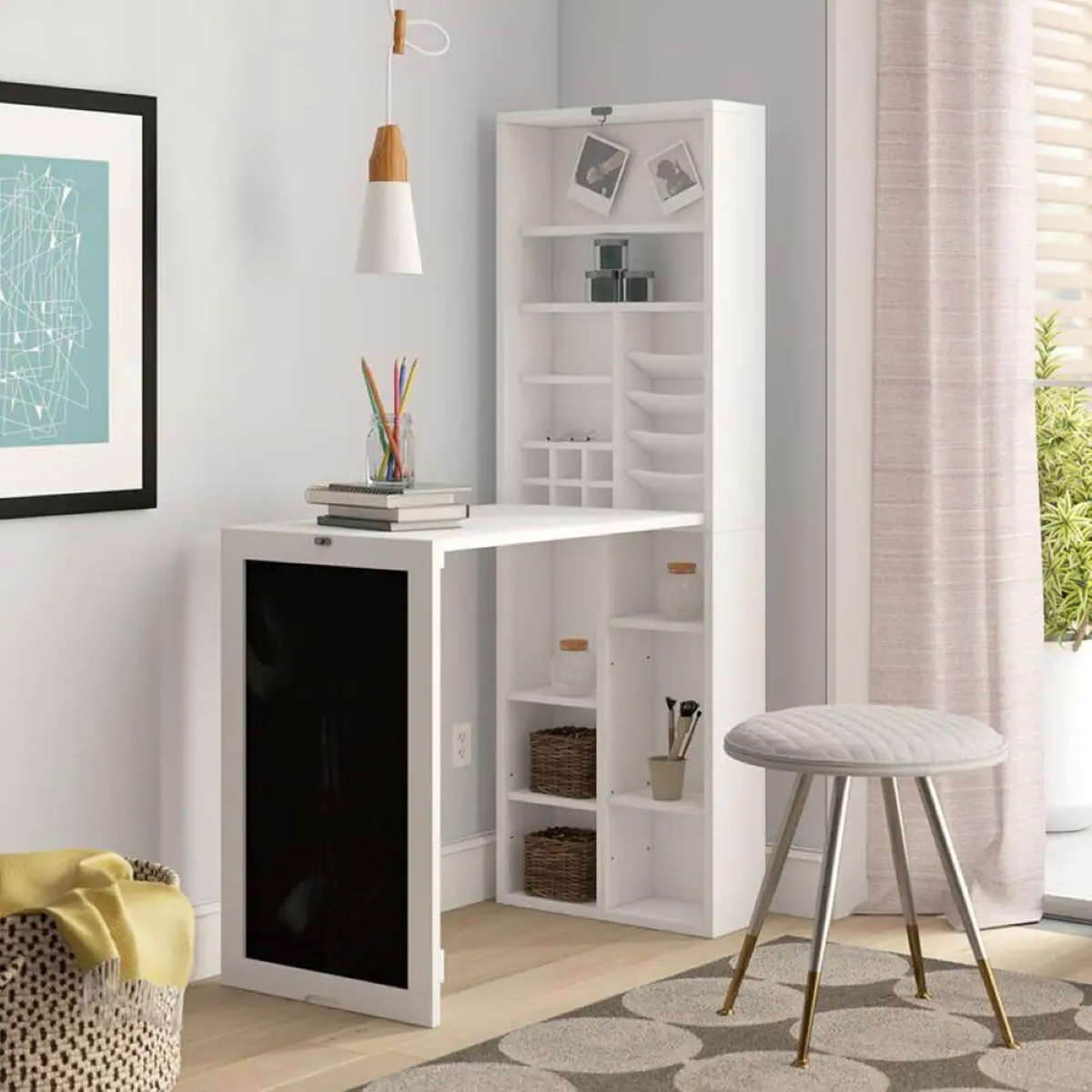 apartment decor ideas - foldable desk