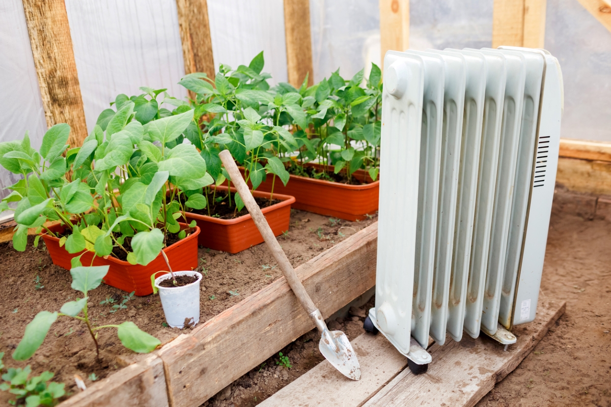 how to heat a greenhouse - electric heater