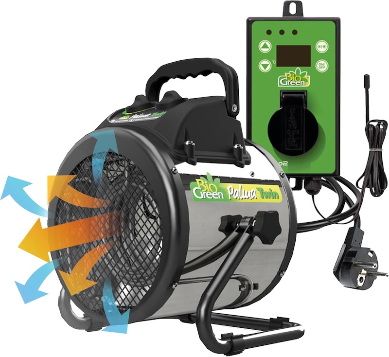 Palma greenhouse heater on a white background