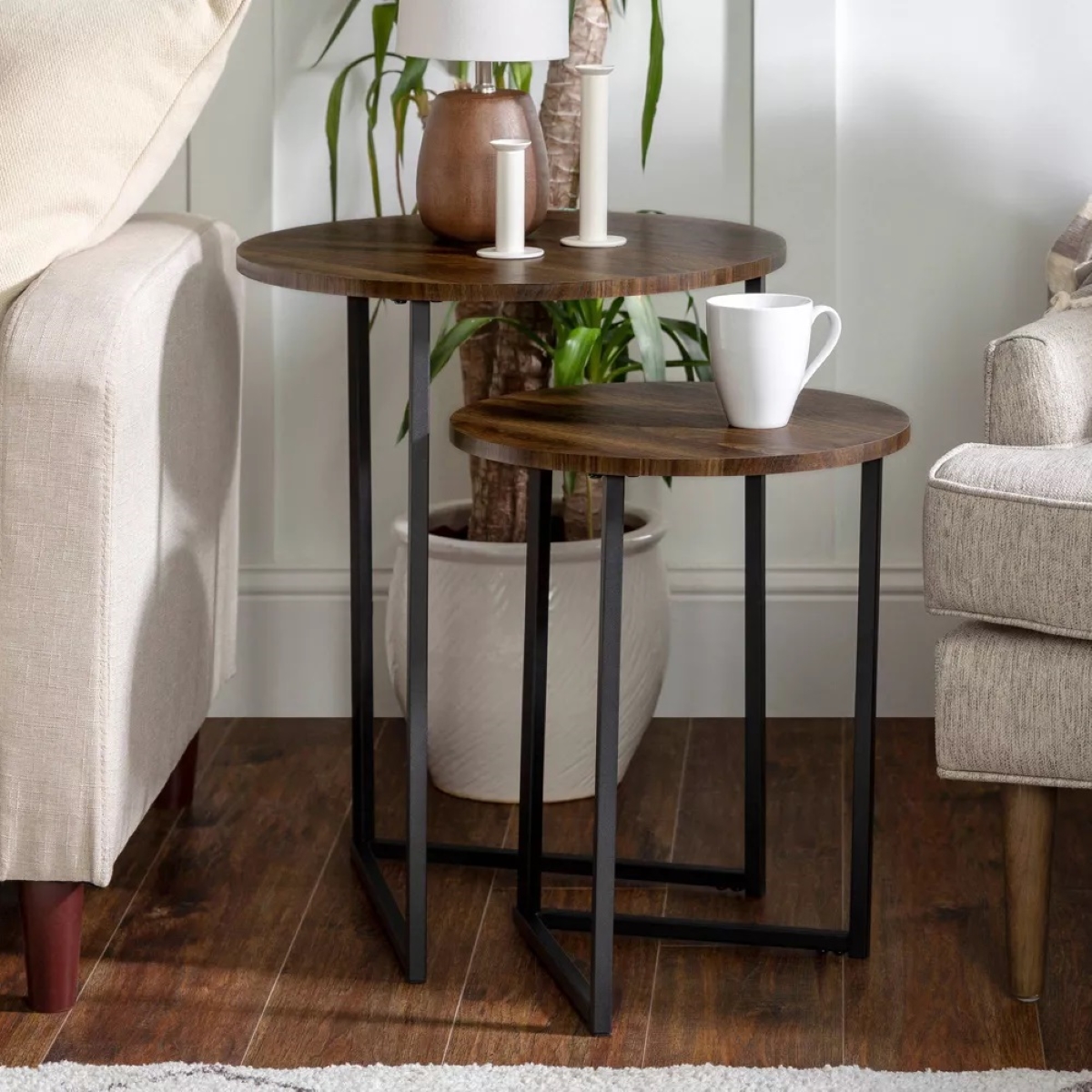 apartment decor ideas - nesting side tables