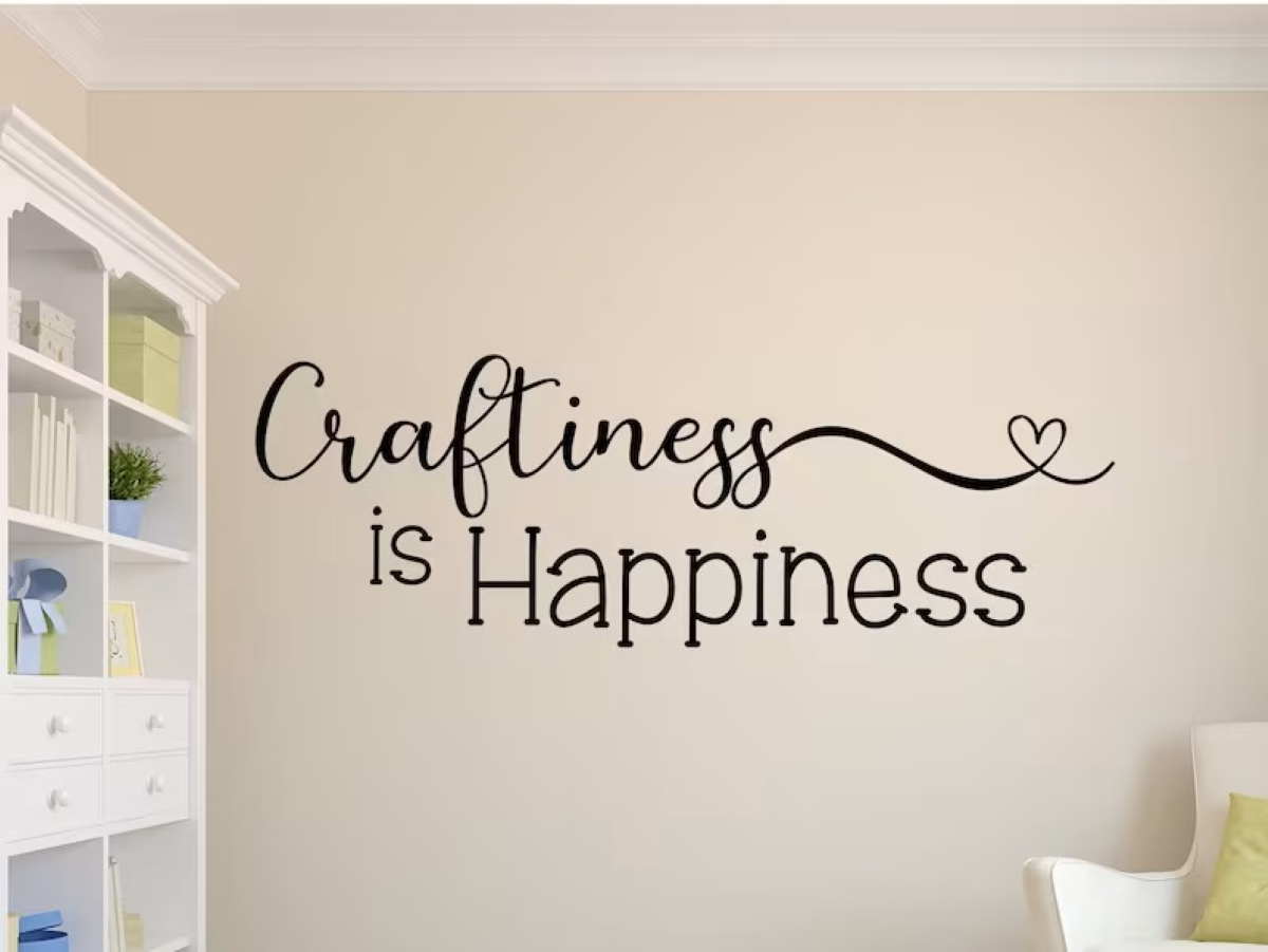 craft room ideas - quote wall decal