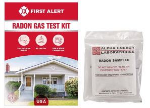 first alert short term radon test kit for homeowners