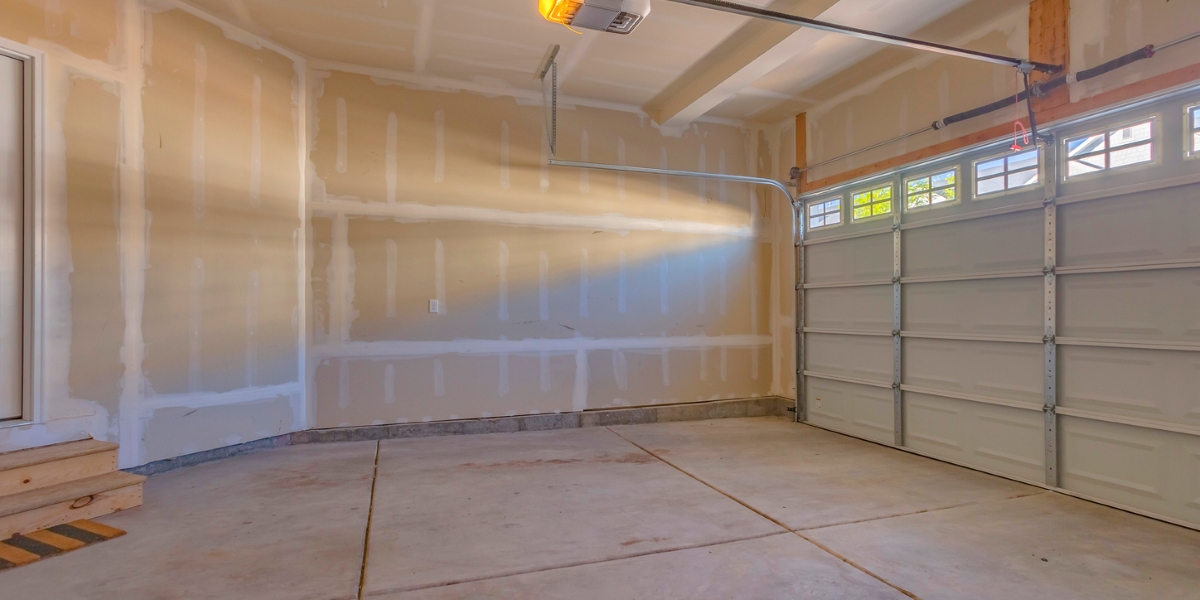 garage staging - unfinished garage interior
