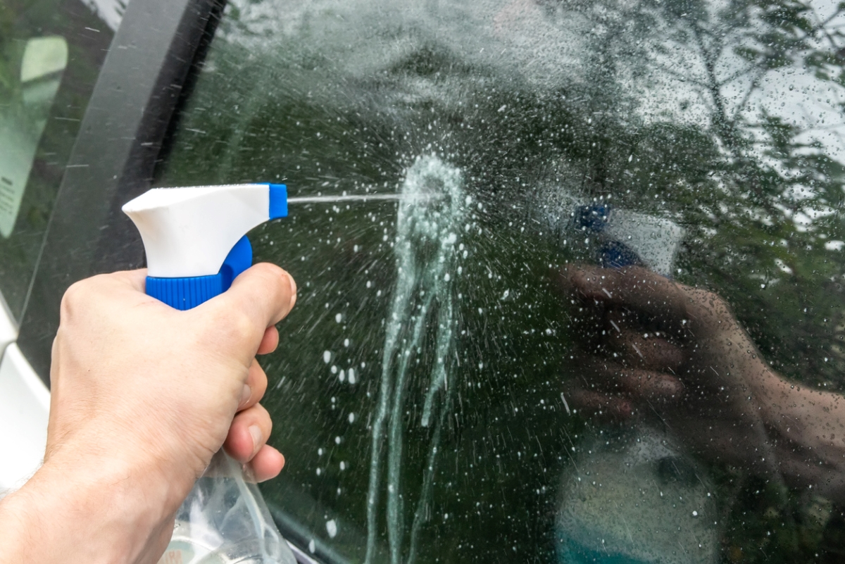 Things You Can Use When You Don't Have an Ice Scraper - spray bottle windshield