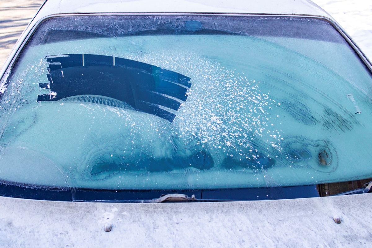 Things You Can Use When You Don't Have an Ice Scraper - frozen windshield