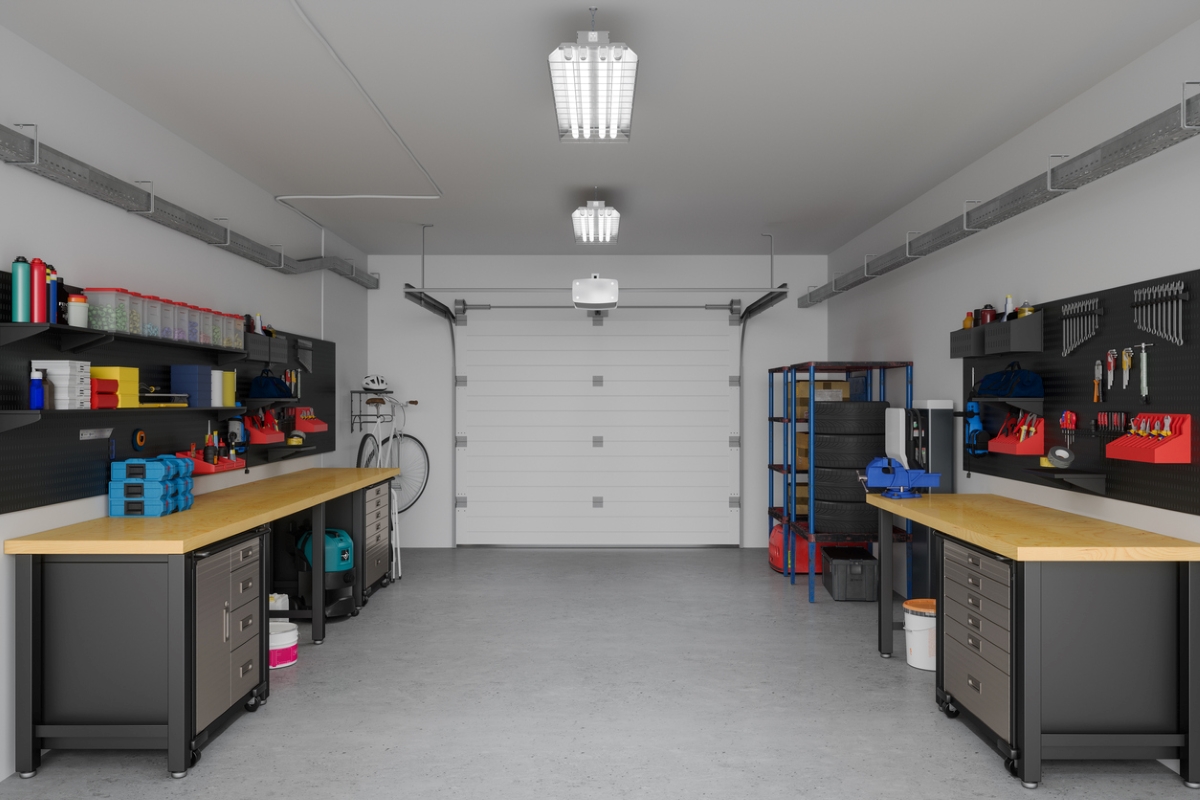 garage staging - clean organized garage