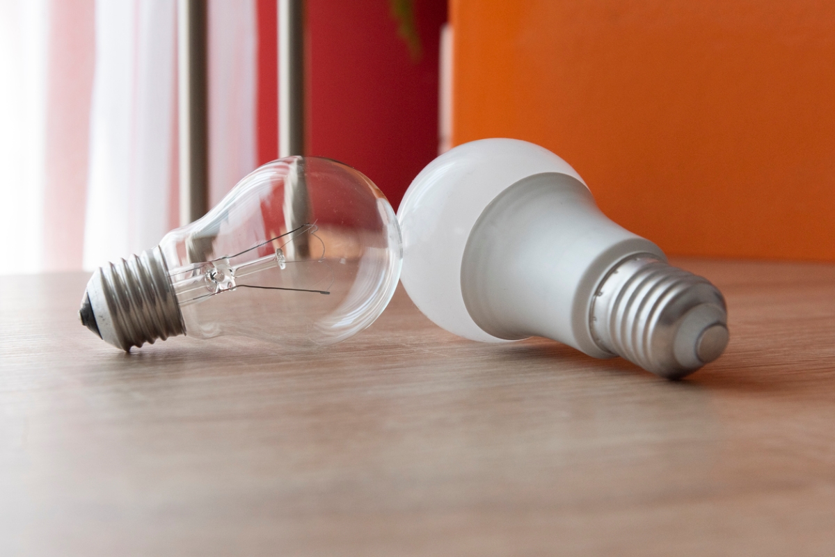 ways to save money at home - two types of light bulbs