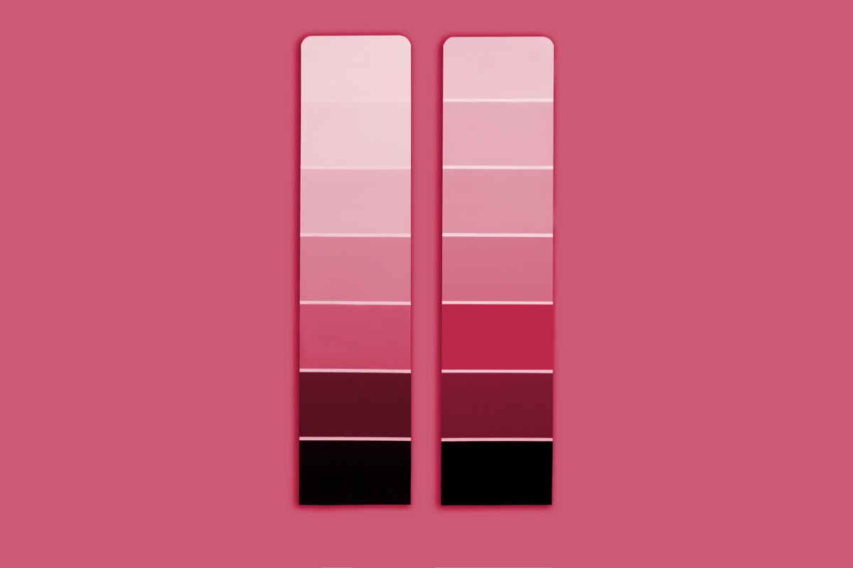 iStock-1446462816 Pantone Color Viva Magenta Color Swatches.jpg