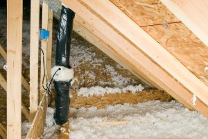 Radon mitigation in the attic.