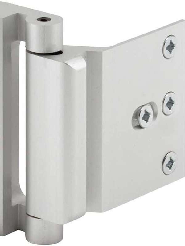 Silver Strike Plate Lock on a white background