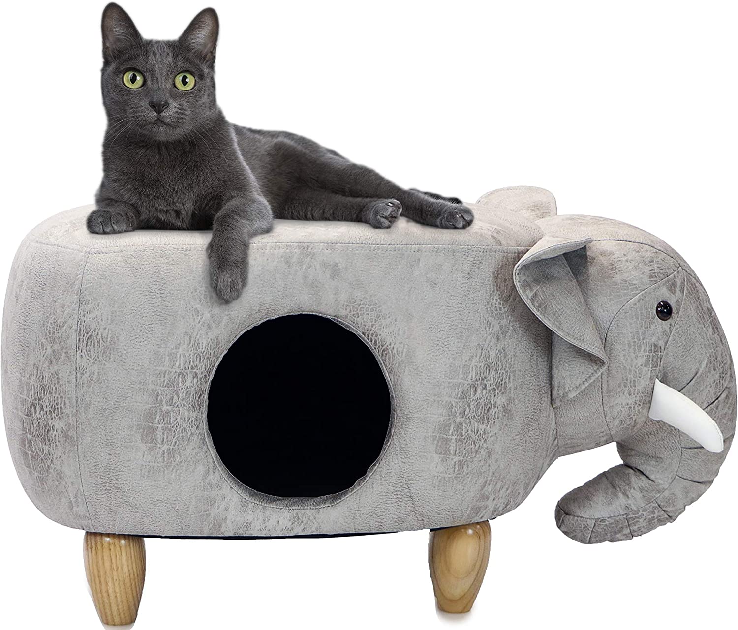 Amazon special pet furniture elephant stool with hiding spot
