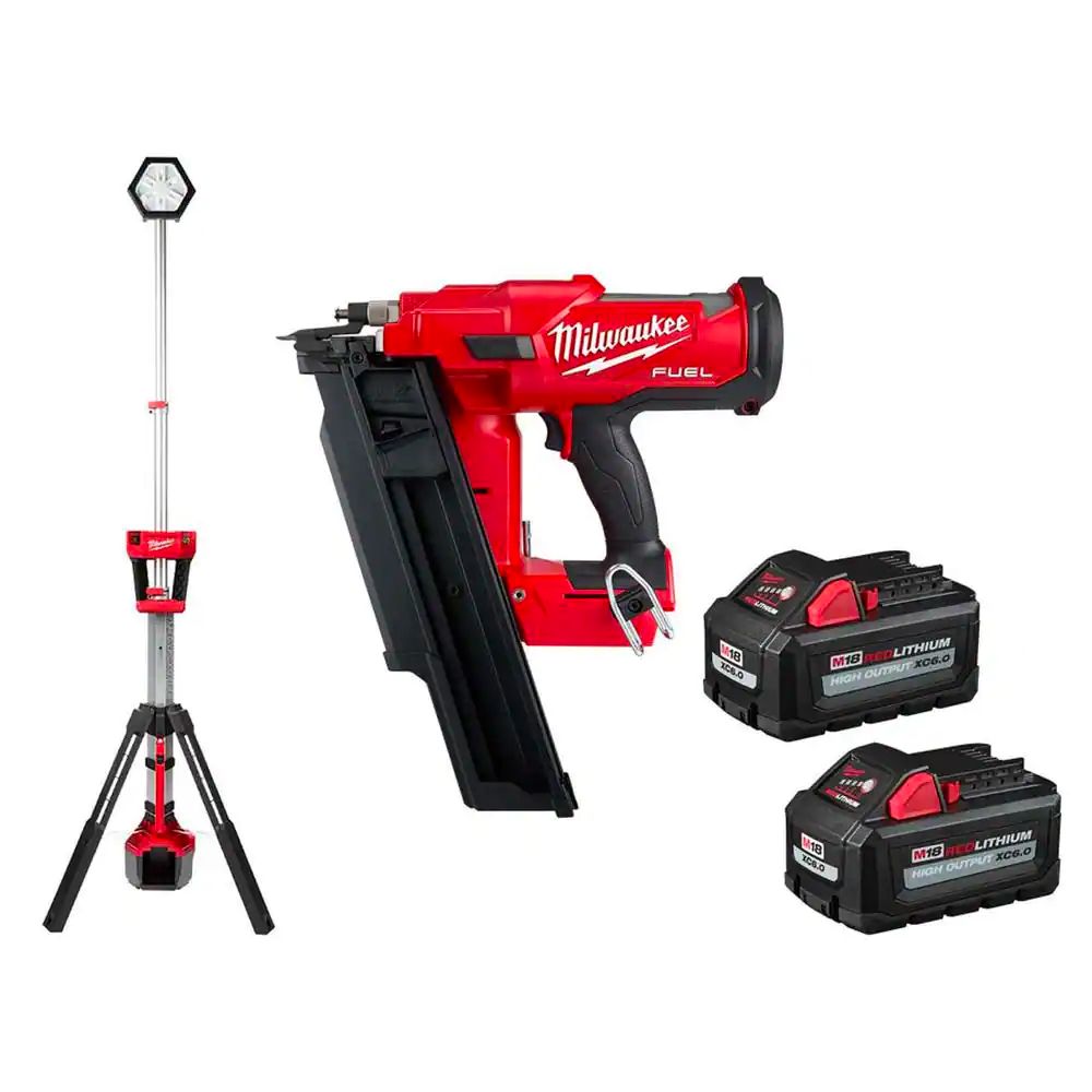 Best Home Depot Presidents’ Day Sales: Milwaukee M18 18-Volt Framing Nailer and Tower Light