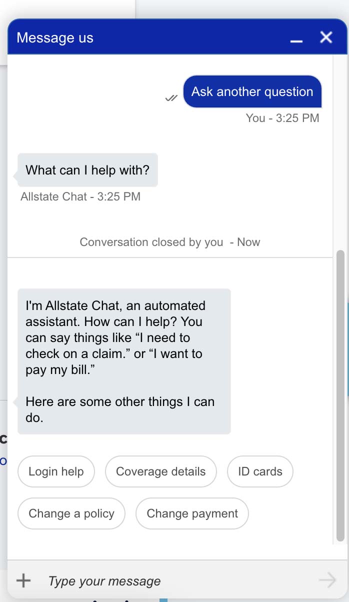 Allstate Insurance Review Chat Assistant
