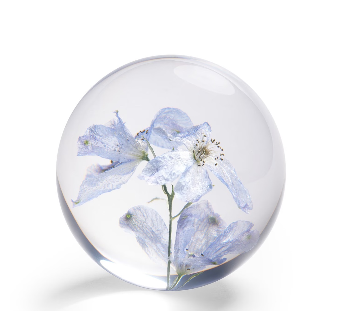 Etsy decorate with crafts resin paperweight with flower