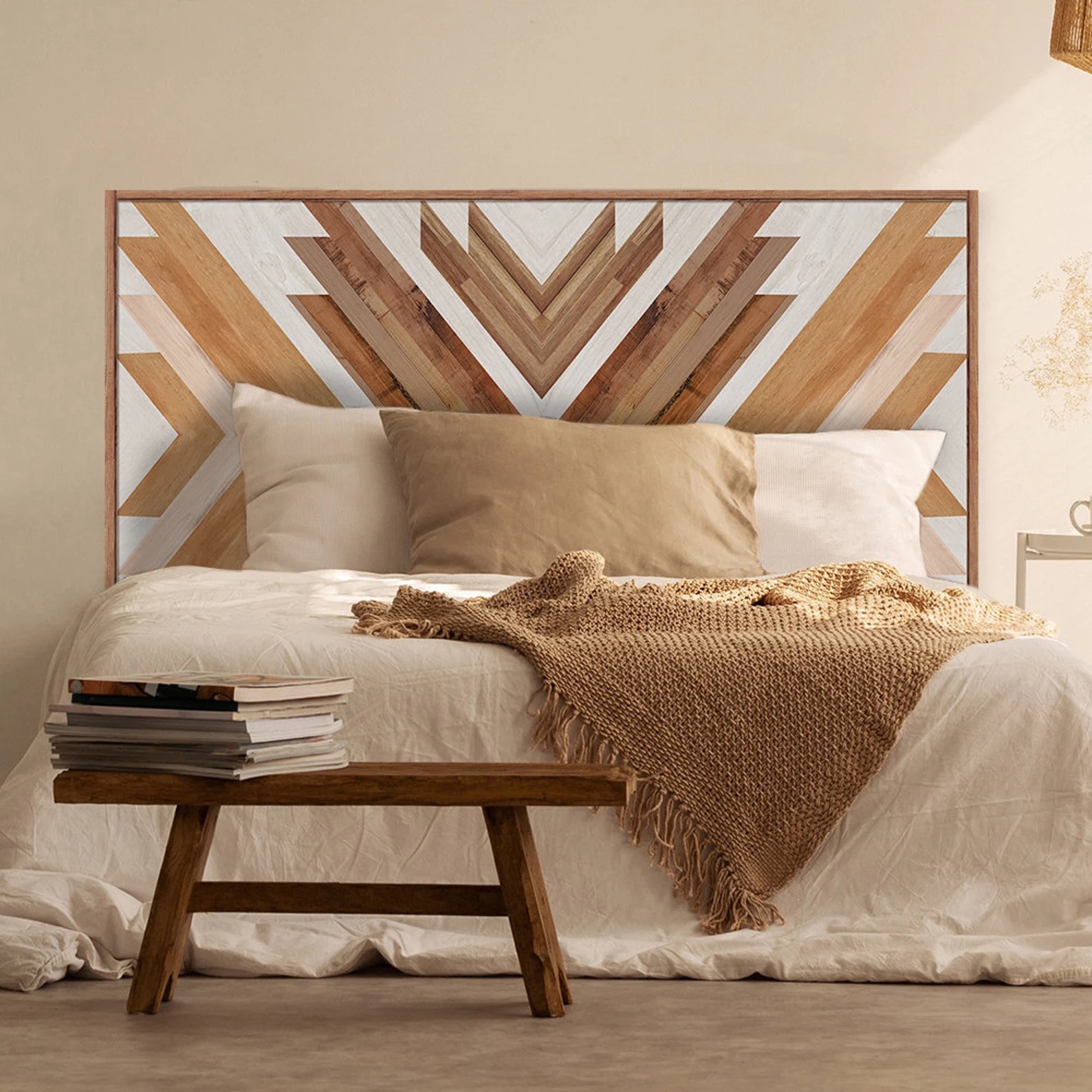 Etsy renew old wood furniture furniture wallpaper on headboard