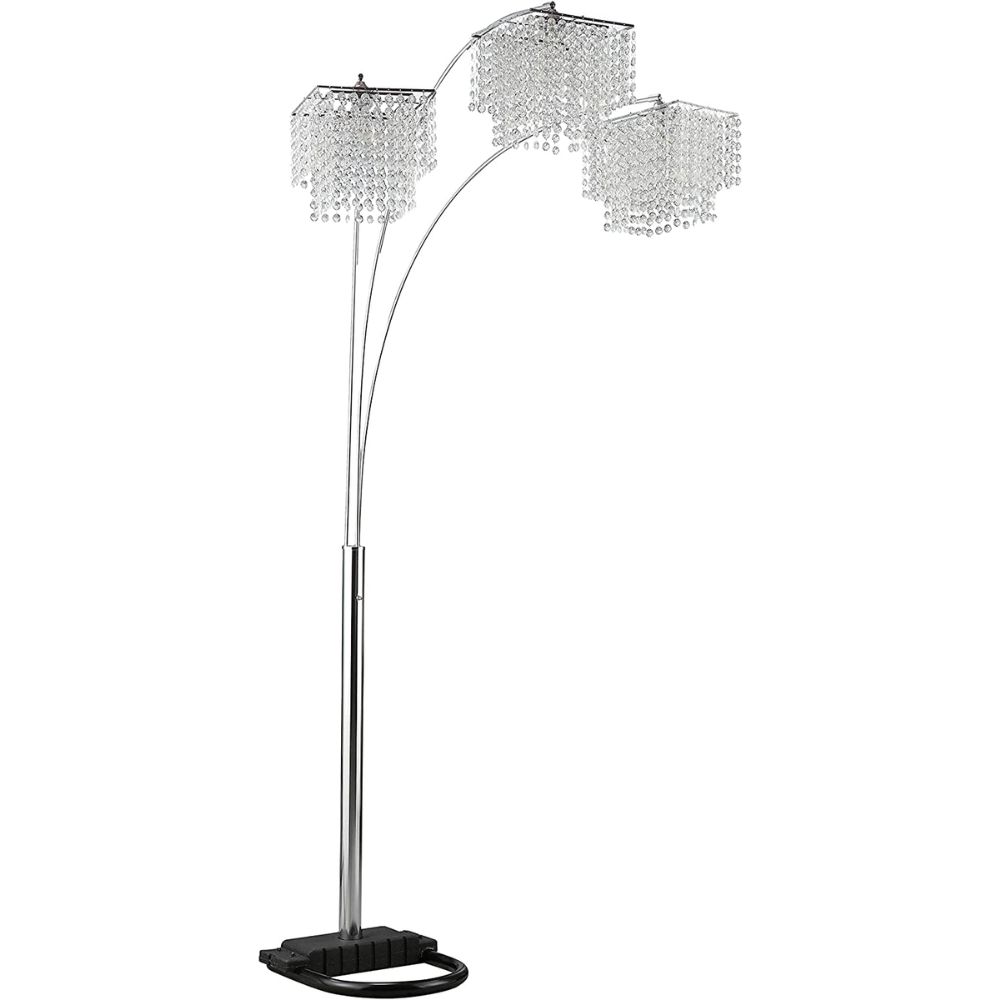 The Best President's Day Furniture Deals: Coaster Home Furnishings Arc Floor Lamp with Poly Crystal Shades