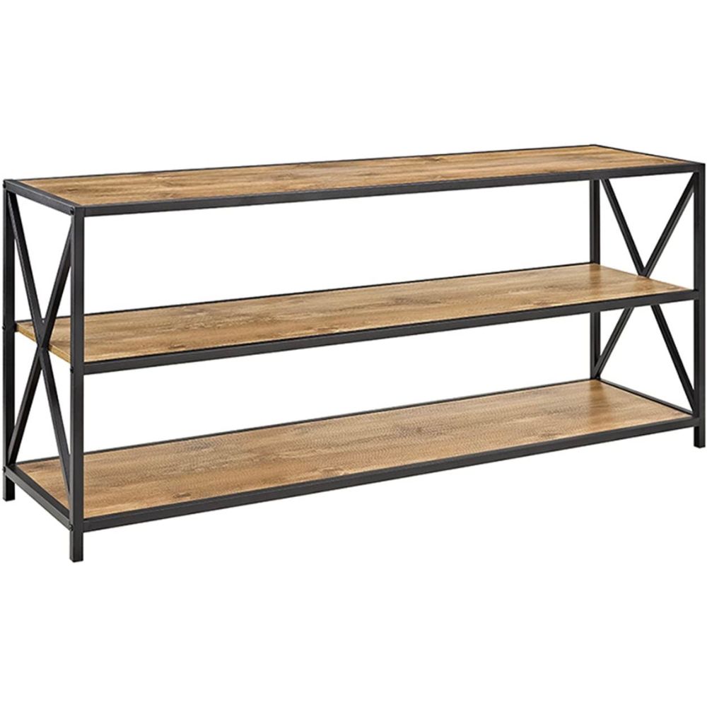 The Best President's Day Furniture Deals: Walker Edison 2-Shelf Industrial Wood Metal Bookcase