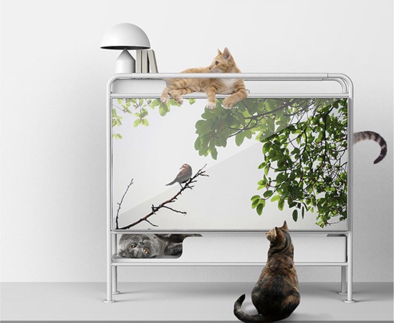 Yanko Design special pet furniture TV Stand Kitty Townhouse`