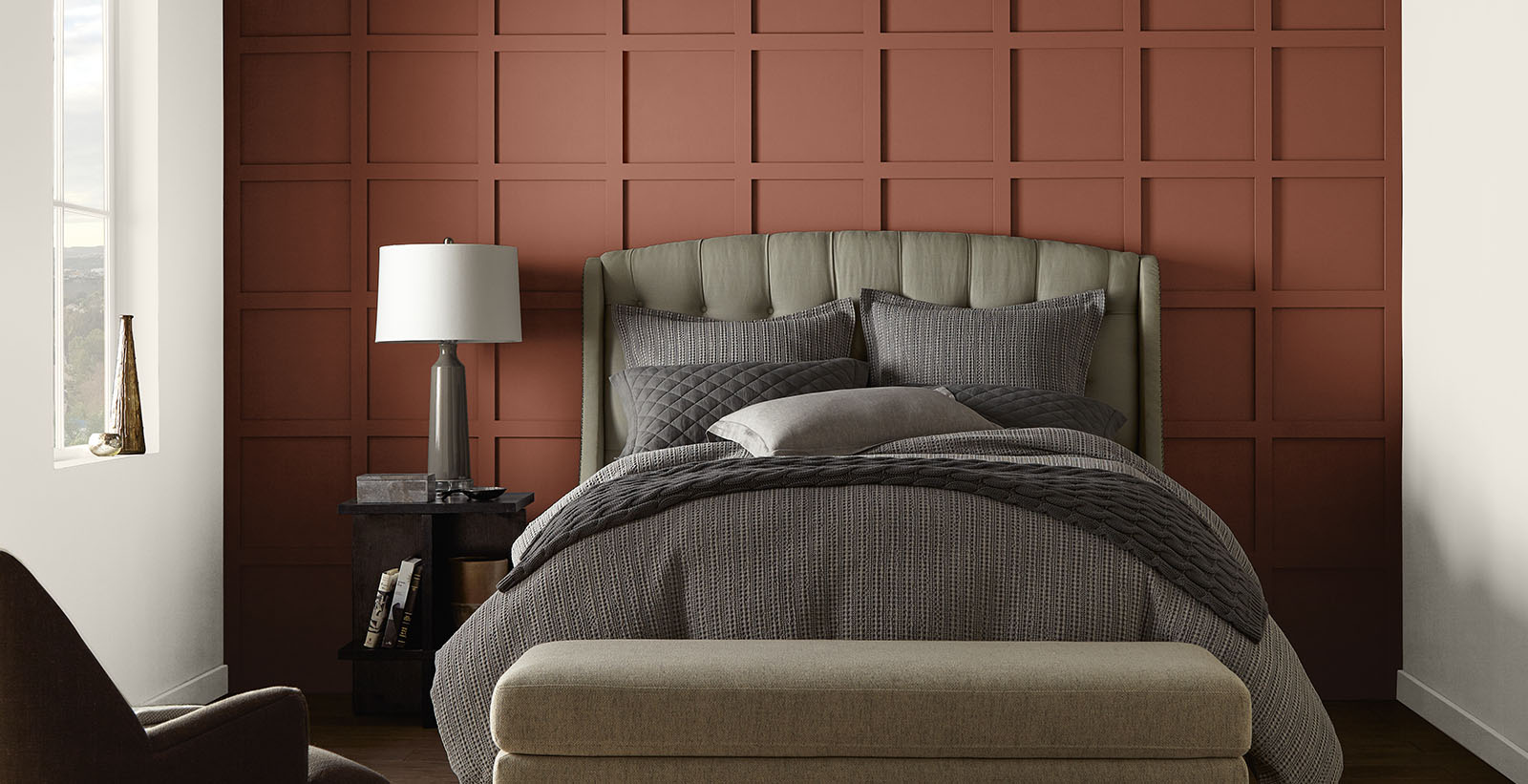 the best paint colors for a restful sleep bedroom cozy classic orange burnt sienna walls