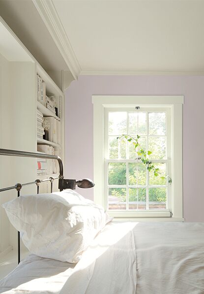 the best paint colors for a restful sleep bedroom with lavender walls