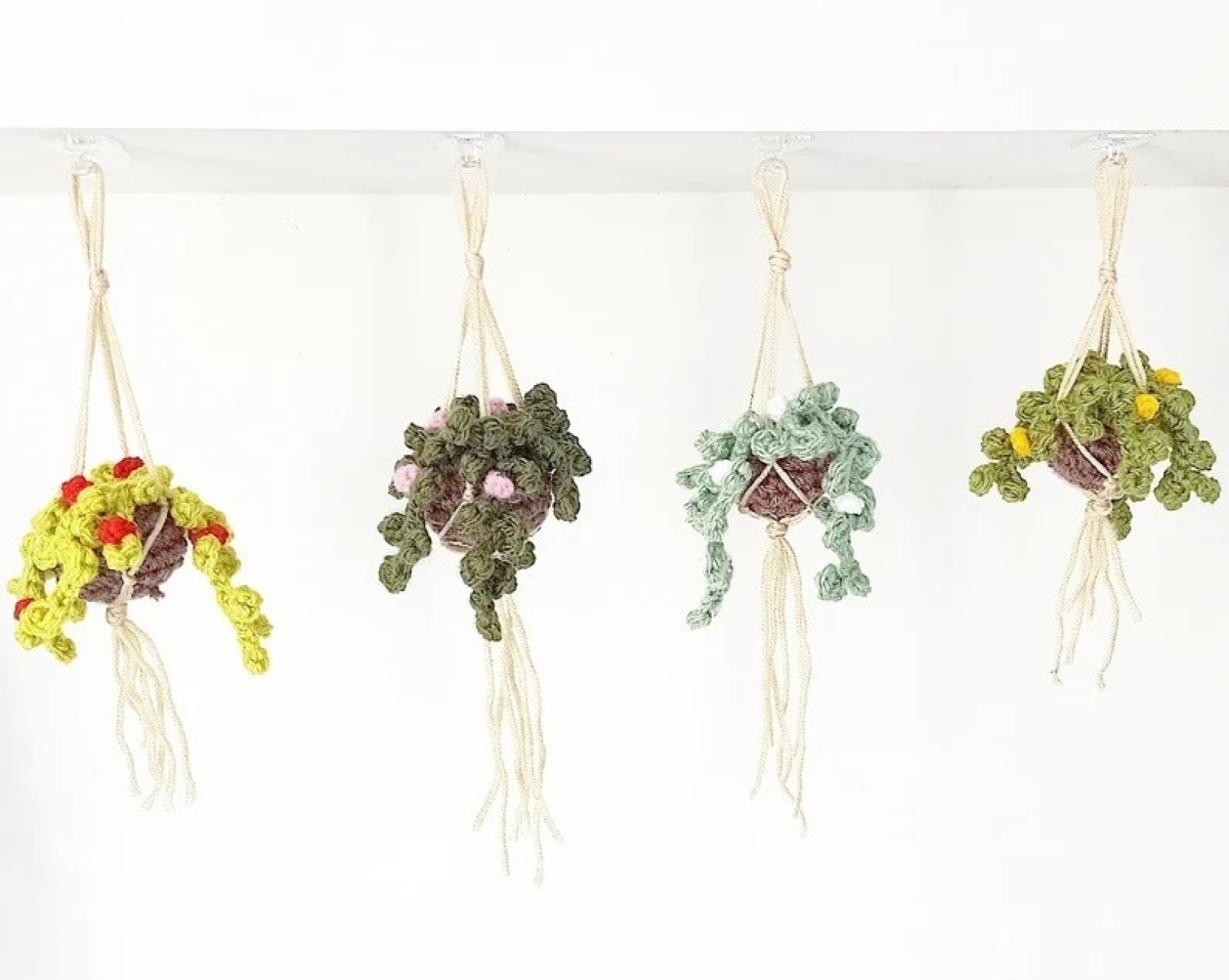 crochet patterns for beginners - crochet hanging planters