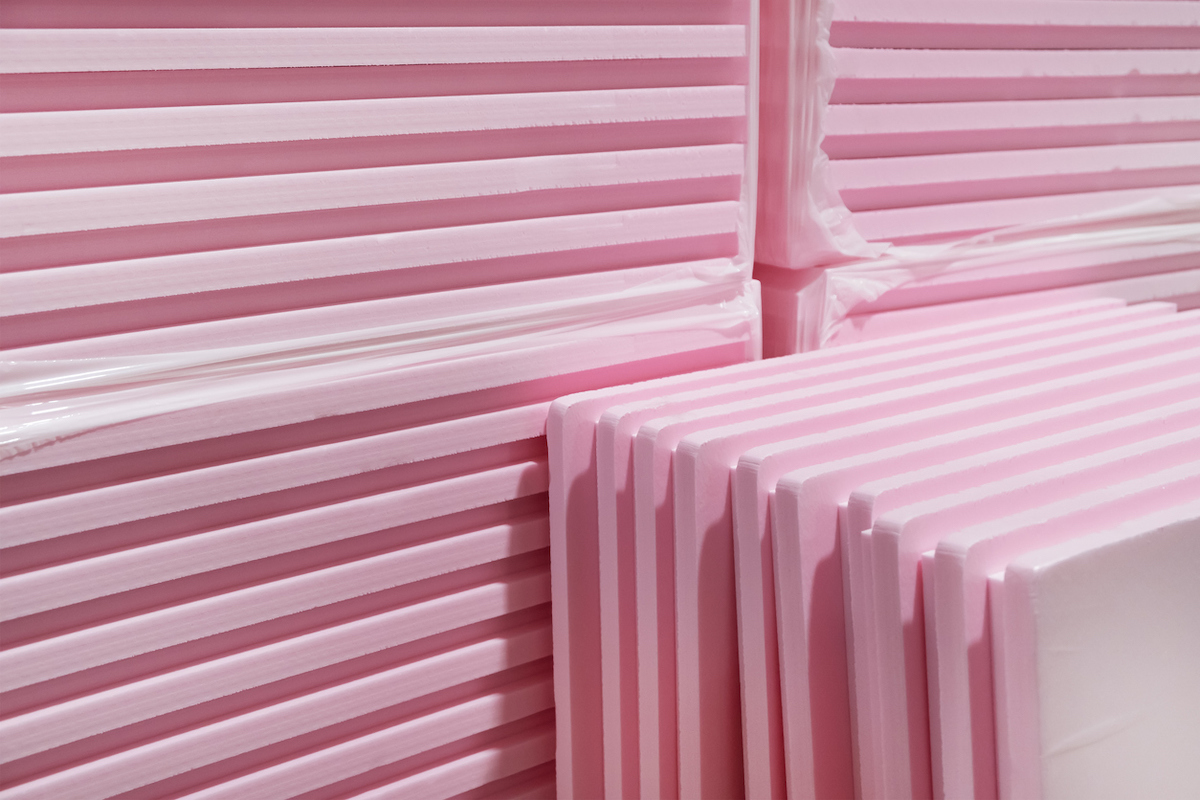 insulating basement walls with pink rigid foam insulation