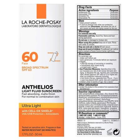 La Roche-Posay SPF 60 Anthelios Facial Sunscreen