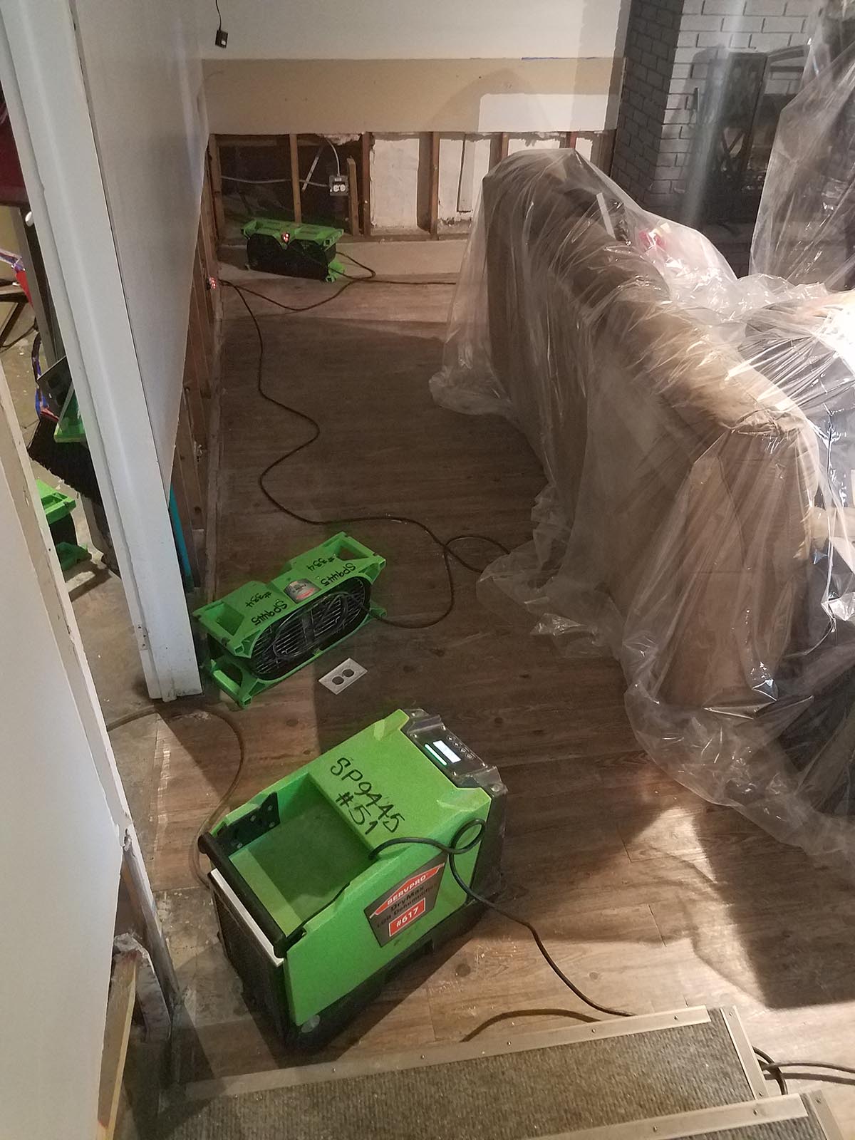 Dehumidifier and air movers