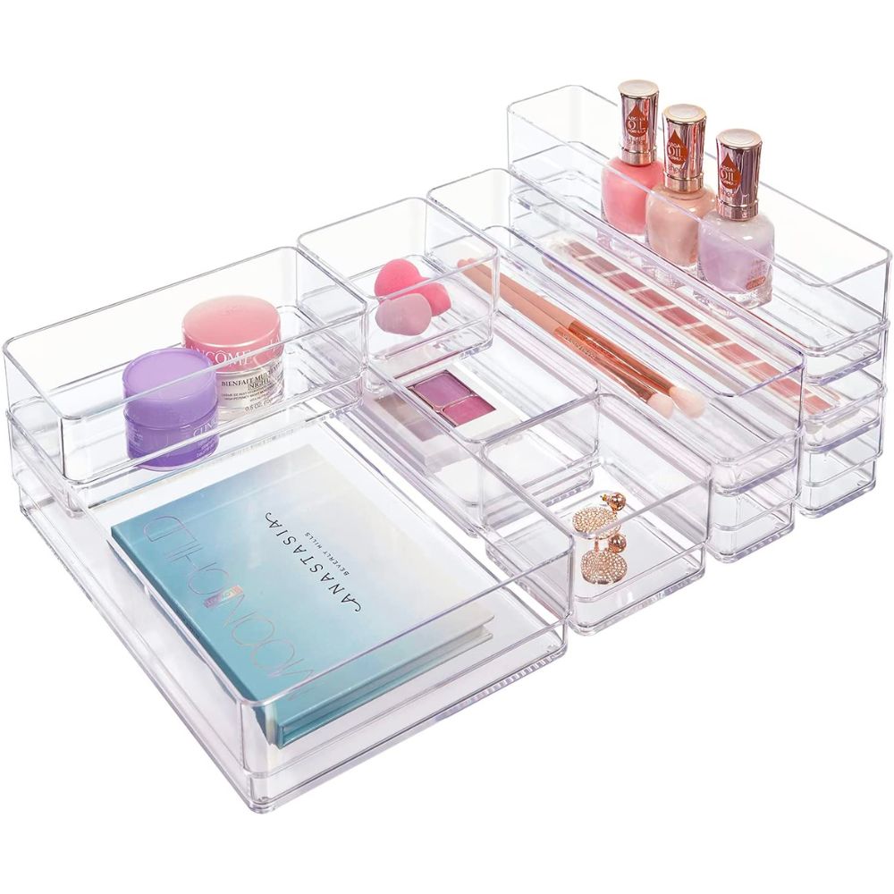 The Best Bathroom Storage and Organizers for All of the Essentials: STORi Clear Plastic Makeup & Vanity Drawer Organizers