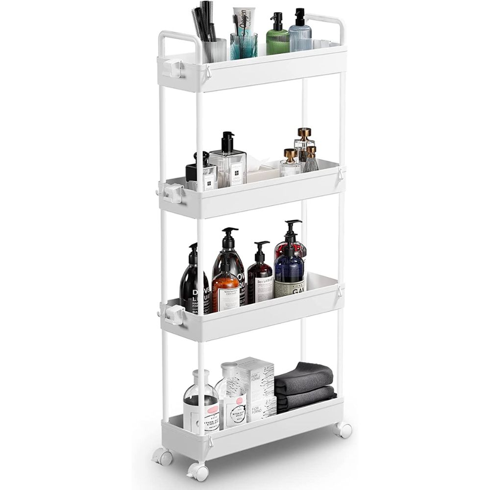 The Best Bathroom Storage and Organizers for All of the Essentials: Solejazz Slim Storage Cart