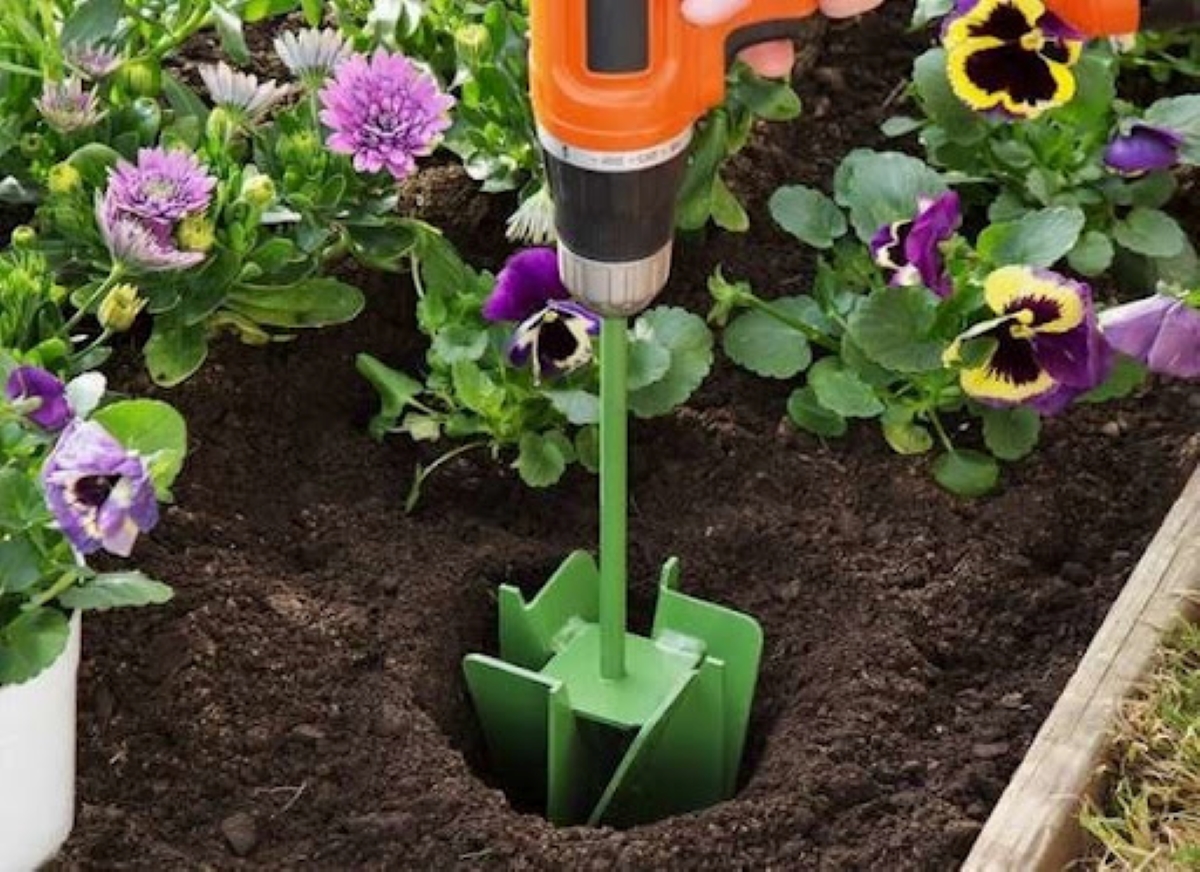 useful power drill attachments - green auger tool