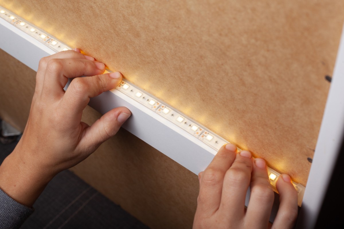 iStock-1188400525 how to install led strip lights installation of LED strip warm spectrum