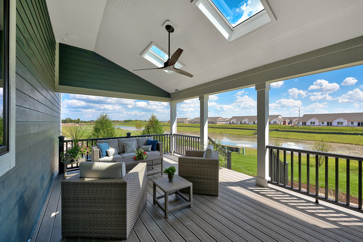 iStock-1276730607 2023 bob vila editors projects covered deck with ceiling fan