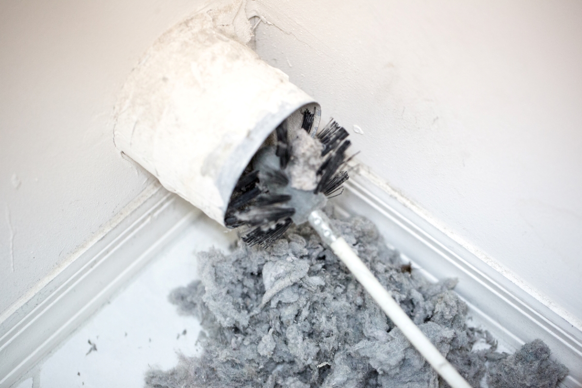 ways to clean behind and under every appliance - dryer vent brush cleaning vent