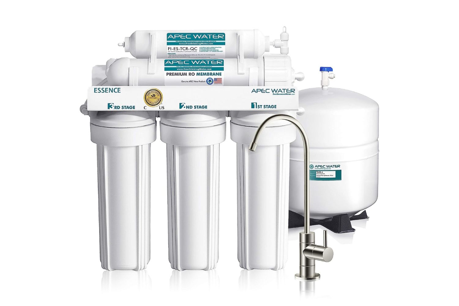 The Best Filters for Your Drinking Option: APEC Water Systems ROES-50 Essence Series Top Tier 5-Stage Certified Ultra Safe Reverse Osmosis Drinking Water Filter System