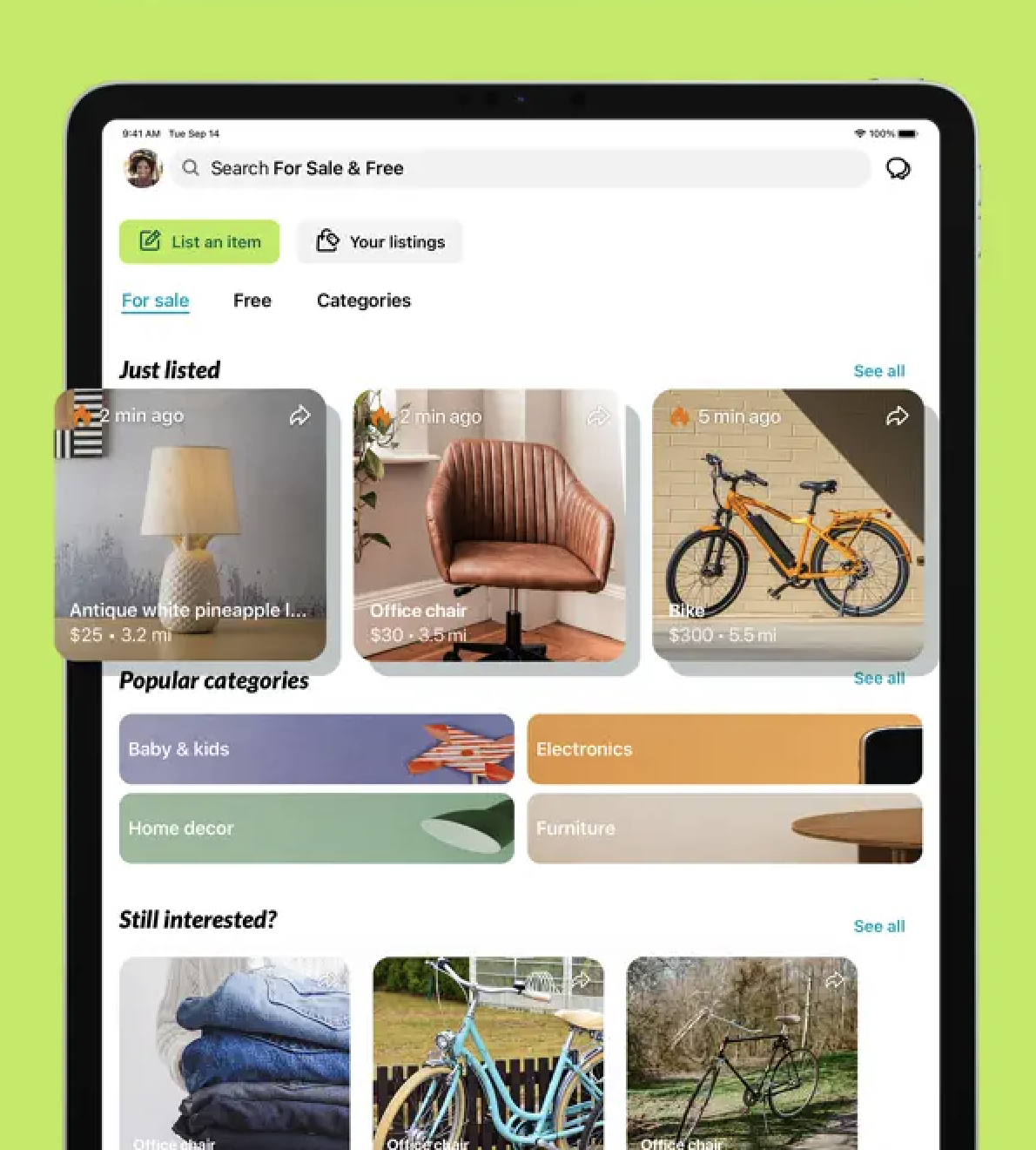 Nextdoor Craigslist Alternatives nextdoor marketplace ipad screenshot