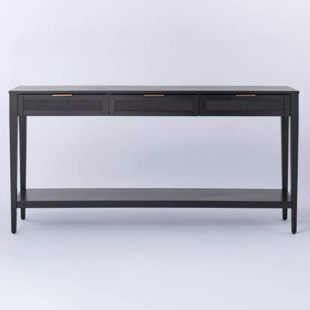 The Best Console Tables Option: East Bluff Woven Drawer Console Table