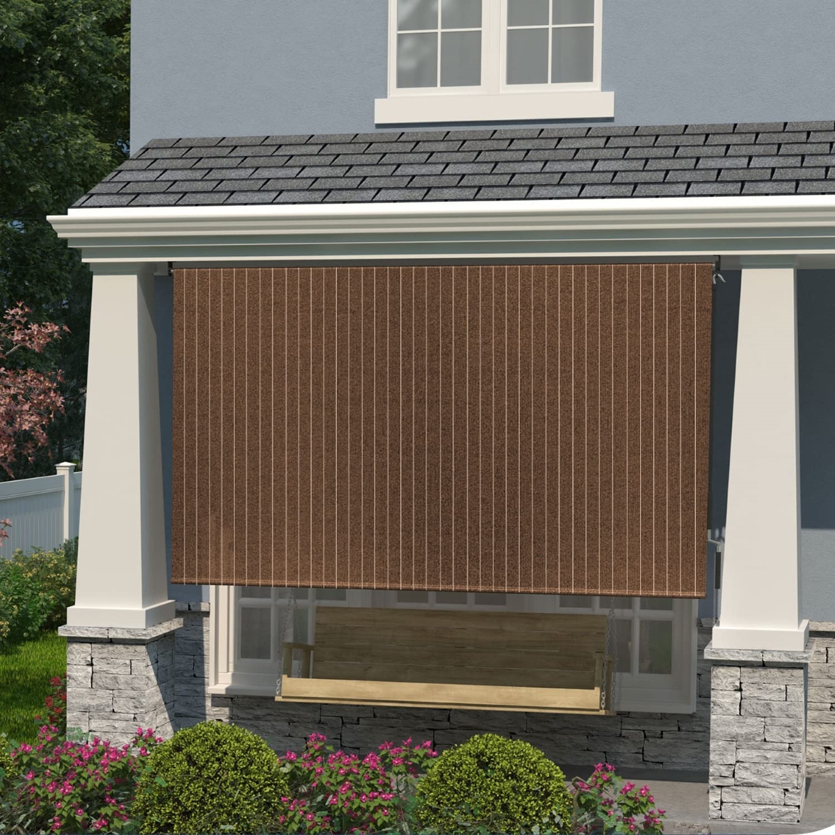 types of blinds - outdoor porch blind