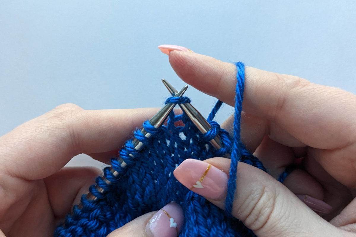 how to knit for beginners - knit stitch